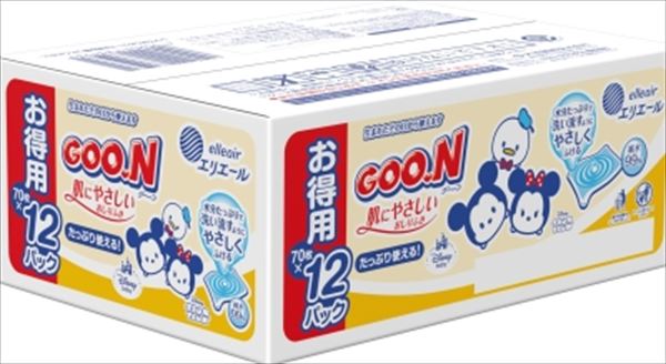 グ～ン 肌にやさしいおしりふき７０枚×１２Ｐ
